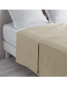 Drap plat pour lit deux personnes couleur cannelle 