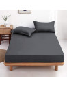 Drap housse 140x190cm Percale Canon de Fusil