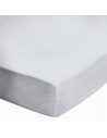 Zoom coin drap housse blanc 120x190 cm blanc