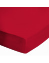 Zoom coin drap housse rouge dimensions 120x190 cm