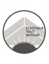 Drap housse 140x190cm Gris Bonnet 25cm