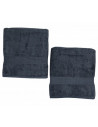 Lot de 2 Draps de Bain Eponge 600 g/m²  100 % coton - Anthracite