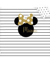Housse de couette 140x200 Minnie Rayures et Pois + Drap housse 90x190 cm