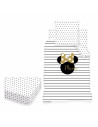 Housse de couette 140x200 Minnie Rayures et Pois + Drap housse 90x190 cm