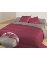 Couette Réversible Microfibre 220x240cm Bourgogne-Poivre