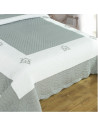 zoom couvre-lit peaceland gris 260x260 broderie