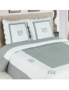 Boutis peaceland gris pour lit 2 places