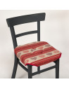 Lot de 6 galettes de chaise Cœur Rouge