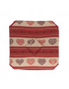 Lot de 6 galettes de chaise Cœur Rouge