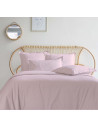 Housses de couettes 280X240 + 2 taies percale 80 Fils rose