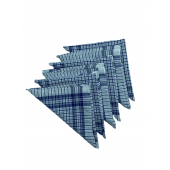 lot de 6 mouchoirs de Travail petits carreaux bleu et blanc dimension poche