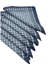 Lot de 6 Mouchoirs de Travail grands carreaux Bleu et Blanc 100% coton 40x40cm