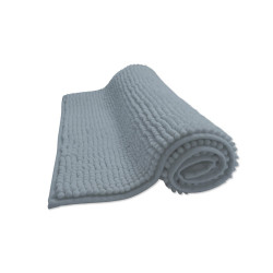 Tapis de bain Chenille gris perle 50x80cm