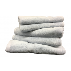 Lot de 5 Grandes Serviettes Eponge 600 g/m²  100 % coton - Marron