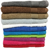 Lot de 5 Grandes Serviettes Eponge 600 g/m²  100 % coton - Marron