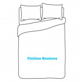 Housse de couette finition boutons