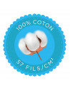 Vanoise rouge en coton tissage 57 fils