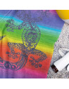 serviette de plage avec margouillat sur la plage 100% coton égyptien
