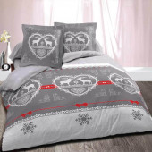 Housse de Couette 220x240 Chalet Winter Gris