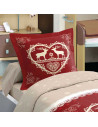 Taie d'oreiller Parure de draps Chalet Winter Rouge 90x190