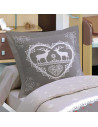 Taie d'oreiller Parure Chalet Winter Gris 90x190 cm