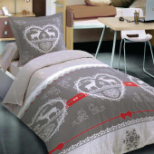 Parure Chalet Winter Gris 90x190 cm