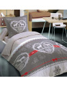 Parure Chalet Winter Gris 90x190 cm
