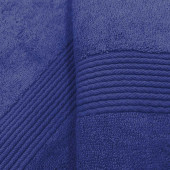 zoom serviette coton et bambou bleu Monaco
