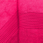 zoom serviette coton et bambou fuchsia
