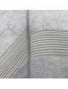 zoom serviette coton et bambou gris perle