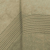 zoom serviette coton et bambou taupe