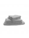Lot de 5 Grandes Serviettes Eponge 600 g/m²  100 % coton - Gris perle