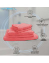 Caractéristiques serviettes par lot de 5 coton et bambou Rose Poudré