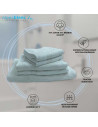 Caractéristiques serviettes par lot de 5 coton et bambou Blanc