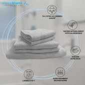 Lot de 5 Grandes Serviettes Eponge 600 g/m²  100 % coton - Marron