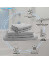 Caractéristiques serviettes par lot de 5 coton et bambou Gris perle