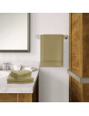 Lot de 5 Grandes Serviettes Eponge 600 g/m²  100 % coton - Marron