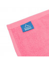 Lot de 5 serviettes coton et Bambou marque Alpes Blanc rose poudré