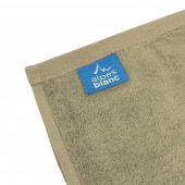 Lot de 5 serviettes coton et Bambou marque Alpes Blanc Taupe
