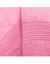 Zoom lot de 5 serviettes 70% coton 30% bambou rose poudré