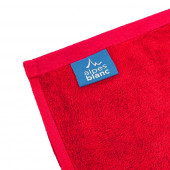 Serviettes de bain 50x100 cm pur coton 600 grammes Alpes Blanc rouge