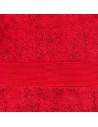 Zoom sur les serviettes 100% coton 50x100 cm 600 grammes Alpes Blanc rouge