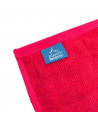 Serviettes de bain 70x140 cm 100% coton lot de 2 Alpes Blanc fuchsia