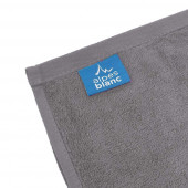 Serviettes de bain 70x140 cm 100% coton lot de 2 Alpes Blanc gris souris