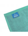 Serviettes de bain 70x140 cm 100% coton lot de 2 Alpes Blanc vert sauge