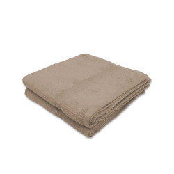 Lot de 5 Grandes Serviettes Eponge 600 g/m²  100 % coton - Marron