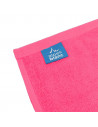 Lot de deux serviettes 100% coton 100x150 cm 600grammes/m² marque Alpes blanc rose clair