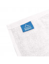 Lot de deux serviettes 100% coton 100x150 cm 600grammes/m² marque Alpes blanc blanches