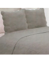 Taie Couvre lit Gris - 2 places