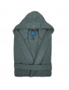 Peignoir capuche mixte 100% coton 450g gris